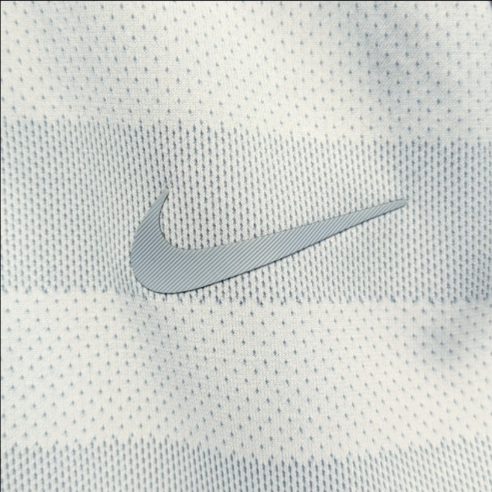 Nike Zonal Cooling Men's M Stripe Polo Lightweight White - Picture 10 of 13